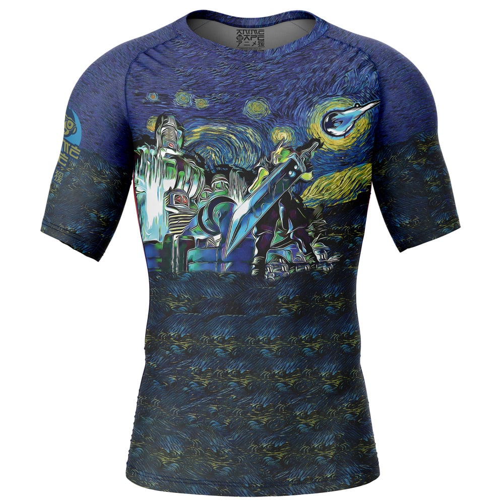 Final Fantasy 7 Starry Night Short Sleeve Rash Guard