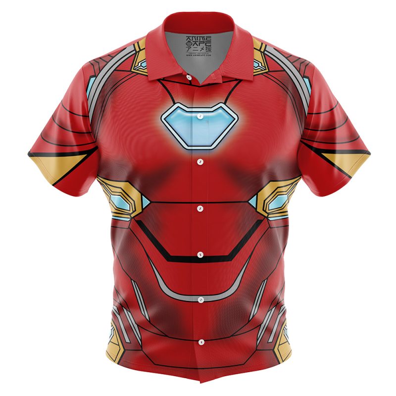 Iron Man Marvel Button Up Hawaiian Shirt