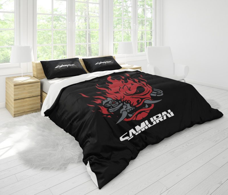 Johnny Silverhand Cyberpunk Bedding Set - Image 3