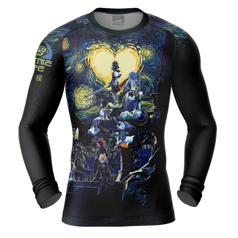 Kingdom Hearts Starry Night Long Sleeve Rash Guard Compression
