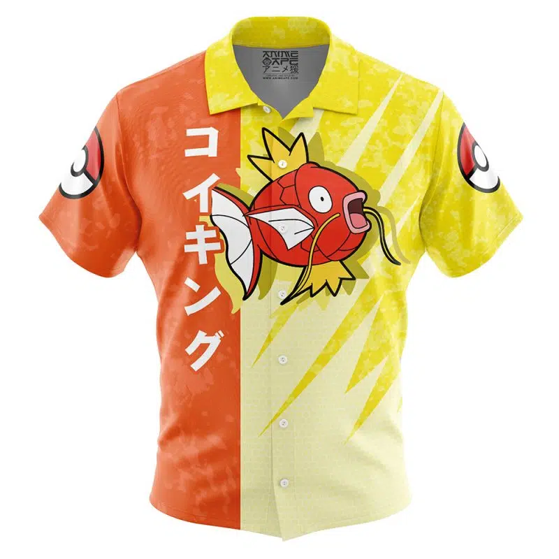 Magikarp Attack Pokemon Button Up Hawaiian Shirt