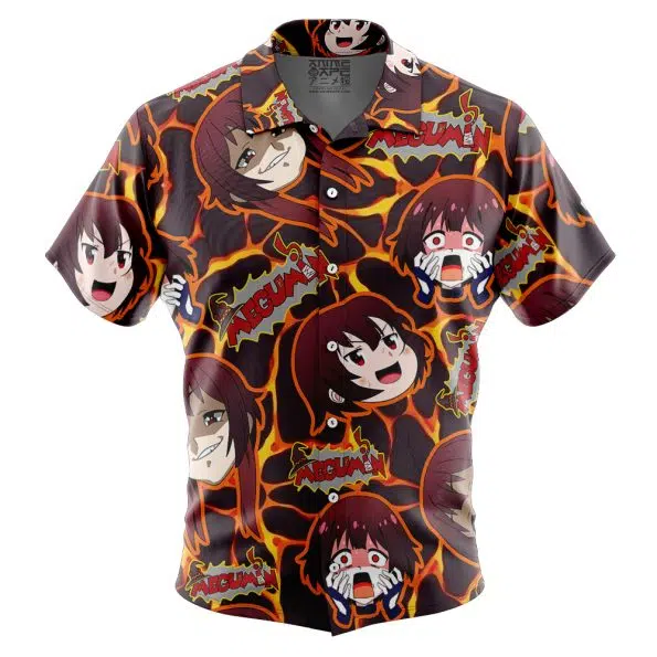 Megumin Konosuba Button Up Hawaiian Shirt