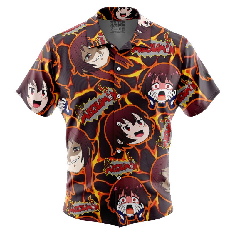 Megumin Konosuba Button Up Hawaiian Shirt
