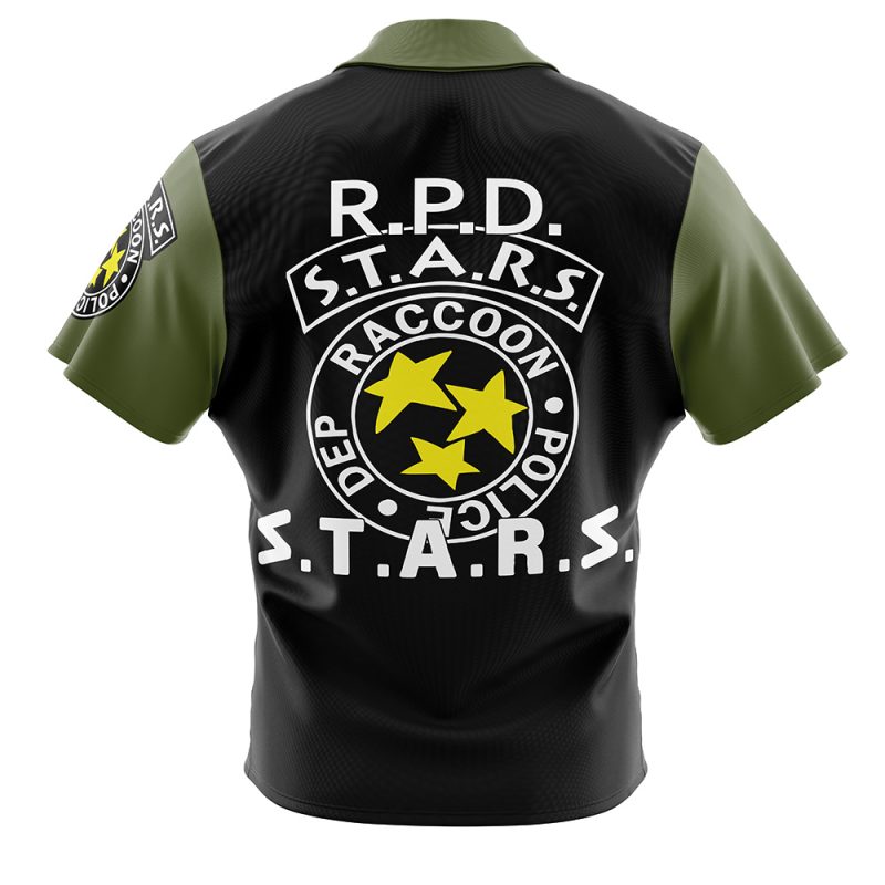 RPD S.T.A.R.S. Resident Evil Button Up Hawaiian Shirt - Image 2