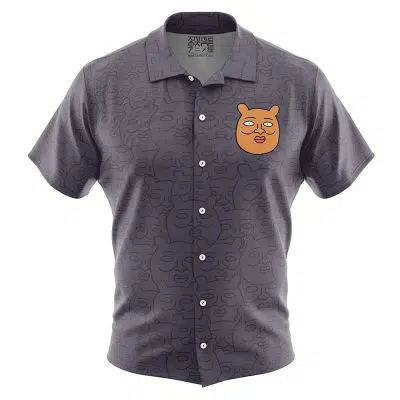 Reigen Arataka Bear Mob Psycho100 Button Up Hawaiian Shirt