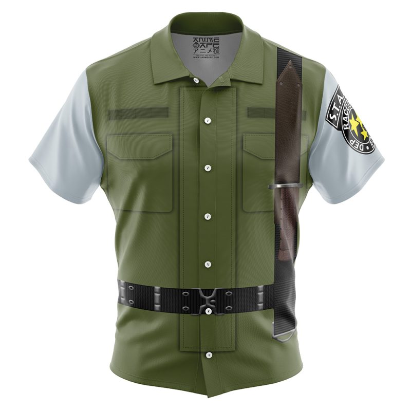 S.T.A.R.S. Chris Redfield Resident Evil Button Up Hawaiian Shirt