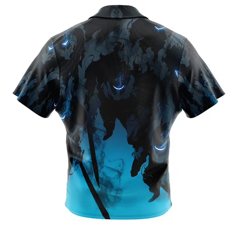 Shadow Monarch Solo Leveling Button Up Hawaiian Shirt - Image 2