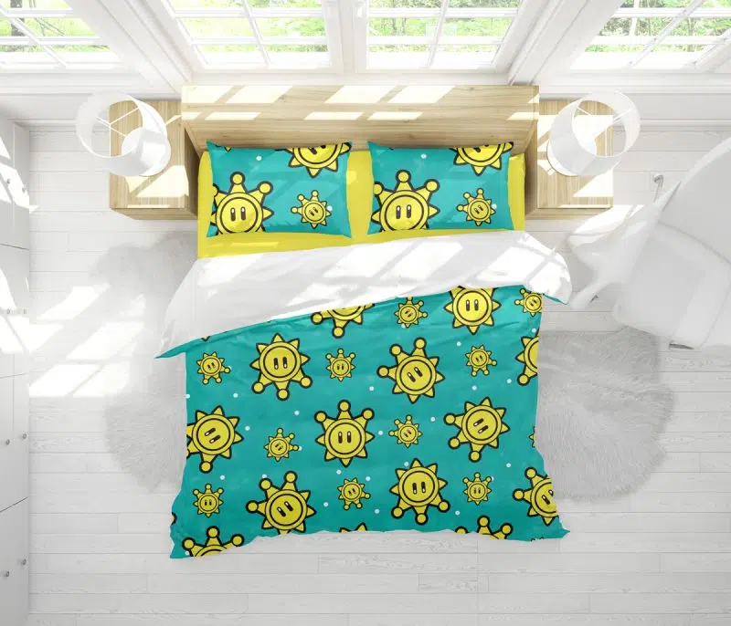 Shine Pattern Super Mario Bedding Set - Image 2