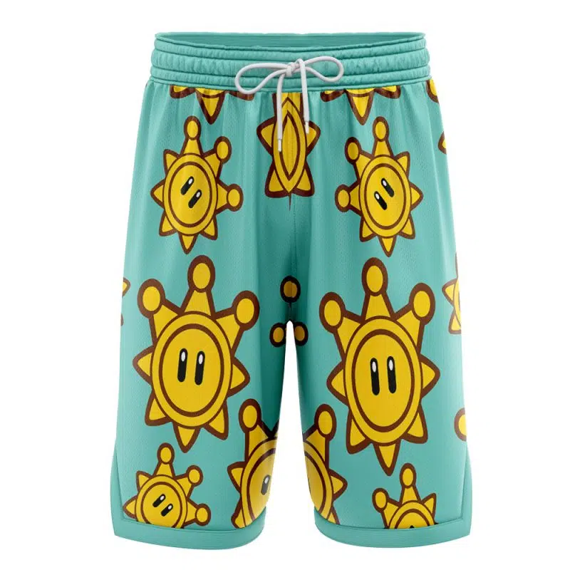 Shine Sprite Mario Bros Sunshine Basketball Shorts