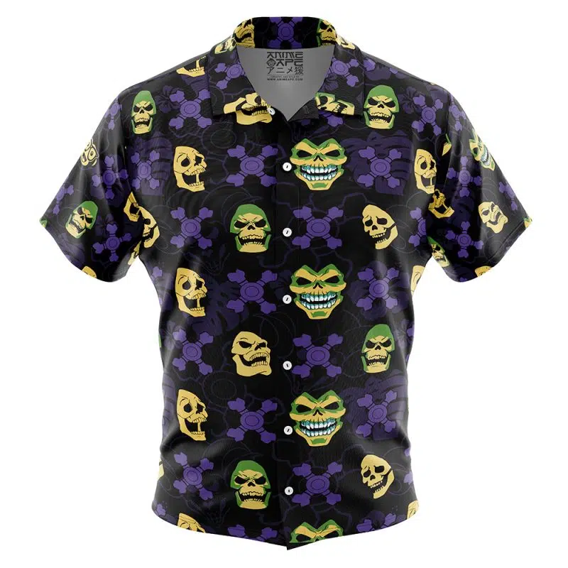 Skeletor Masters of the Universe Button Up Hawaiian Shirt