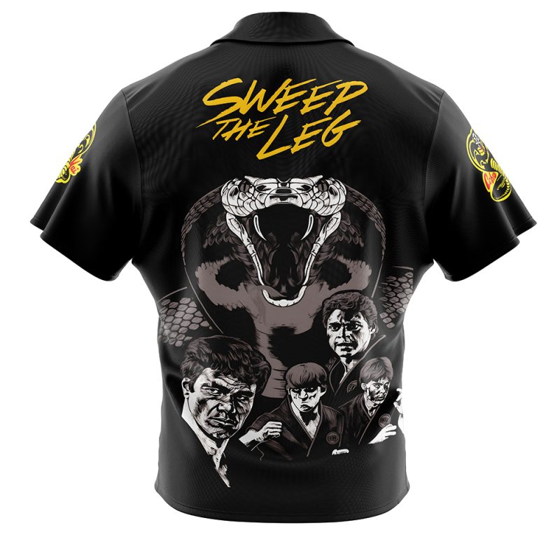 Sweep the Leg Cobra Kai Karate Kid Button Up Hawaiian Shirt - Image 2