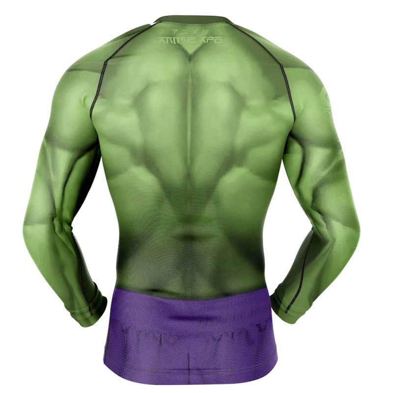 The Hulk Marvel Comics Long Sleeve Rash Guard Compression