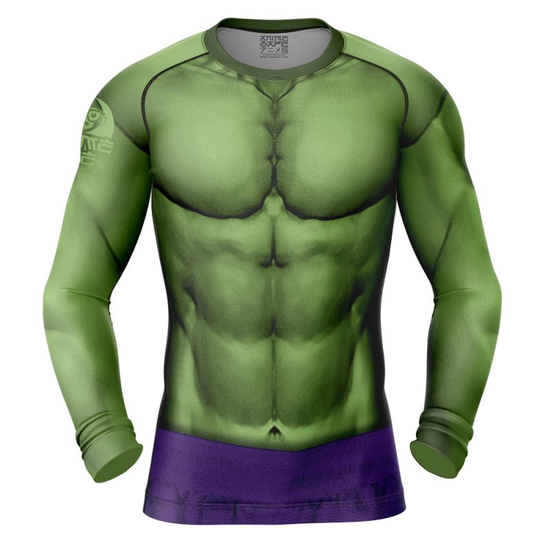 The Hulk Marvel Comics Long Sleeve Rash Guard Compression