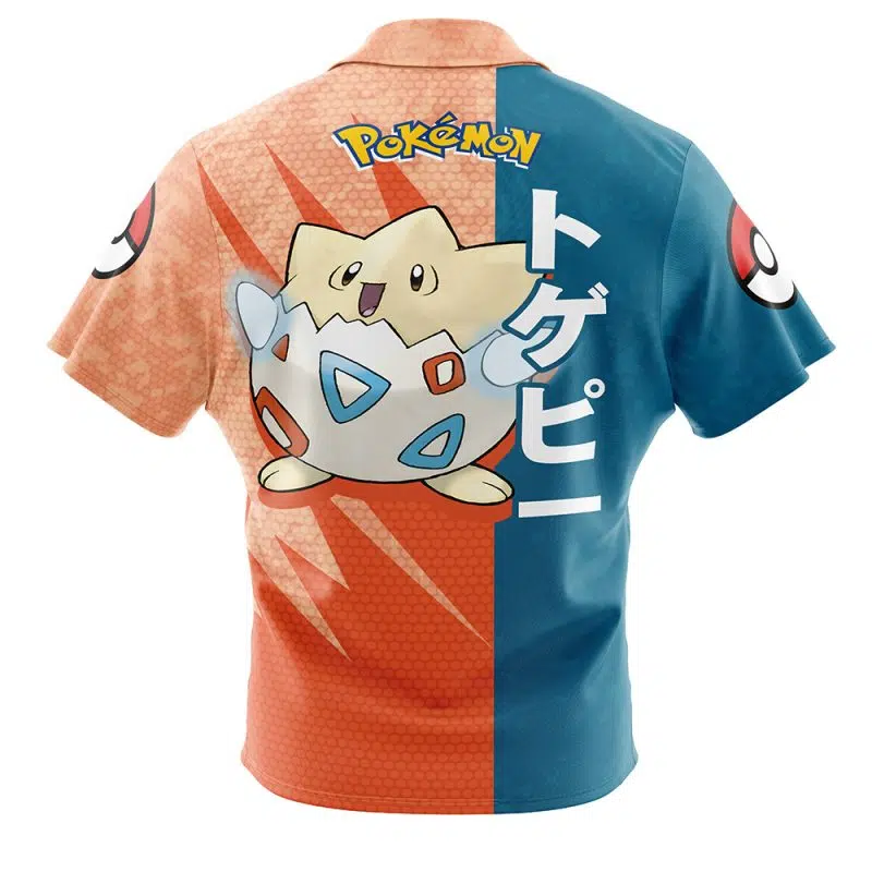 Togepi Attack Pokemon Button Up Hawaiian Shirt - Image 2