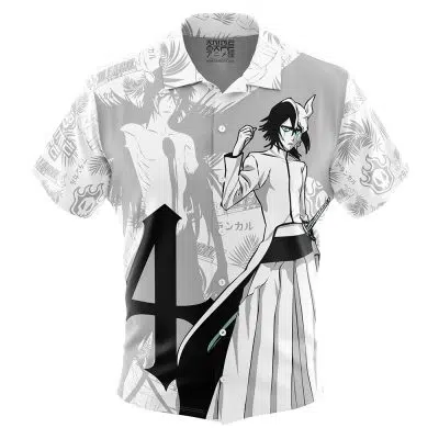 Ulquiorra Cuatro Espada Bleach Button Up Hawaiian Shirt