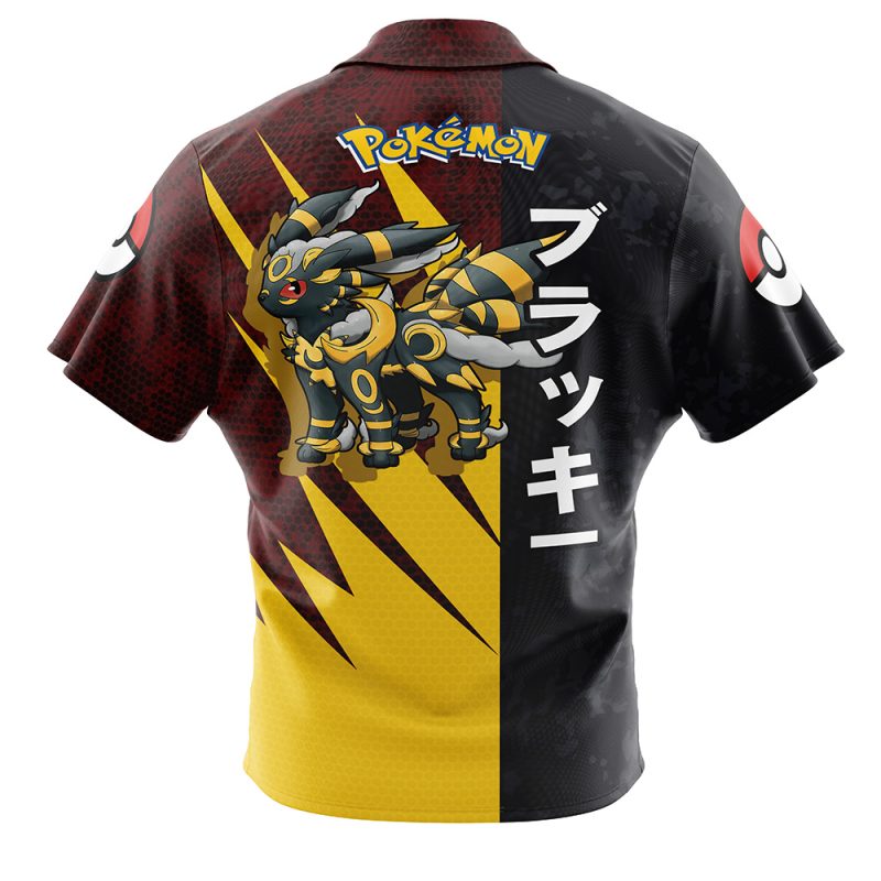 Umbreon Attack Pokemon Button Up Hawaiian Shirt - Image 2
