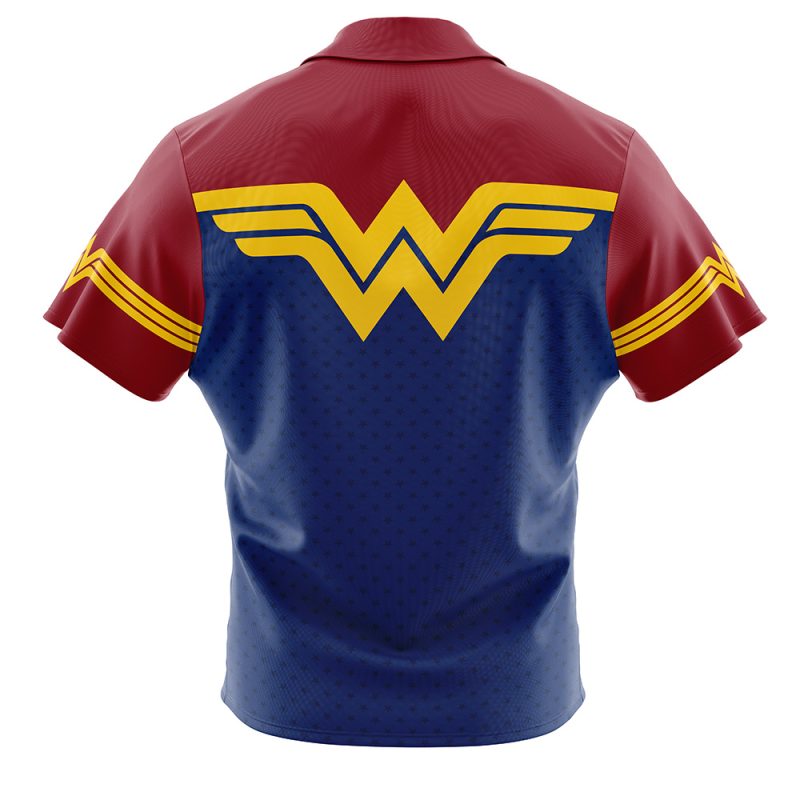Wonder Woman DC Comics Button Up Hawaiian Shirt - Image 2