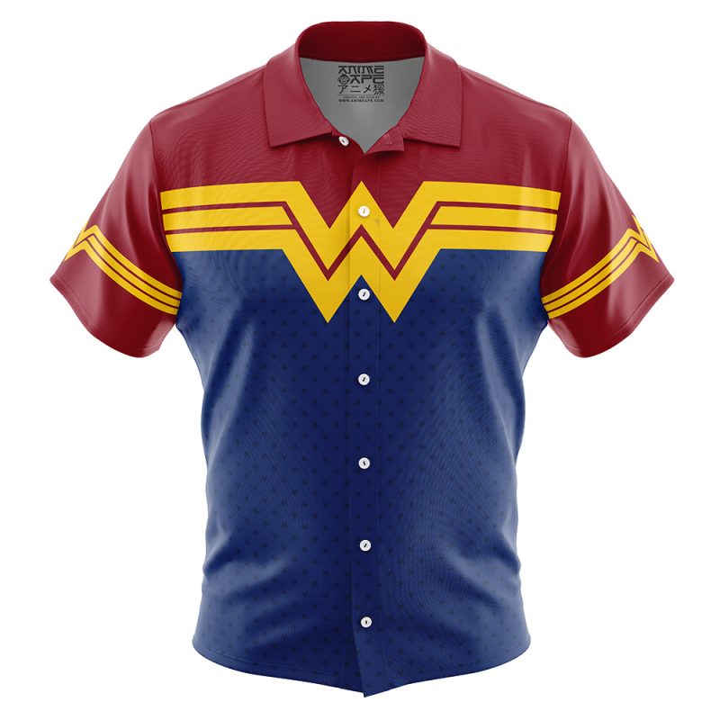 Wonder Woman DC Comics Button Up Hawaiian Shirt