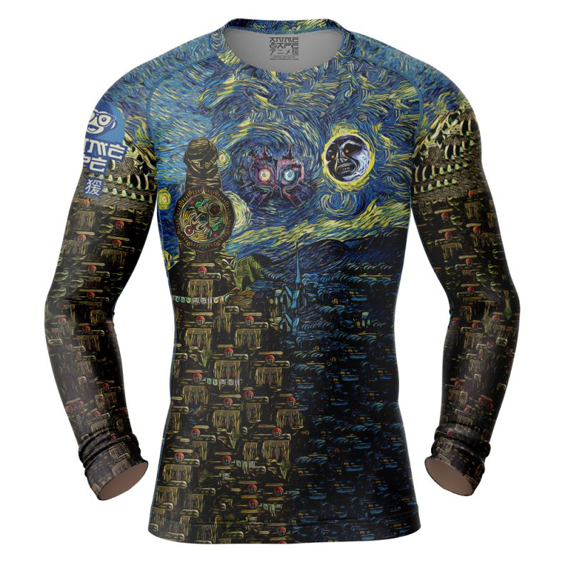 Zelda Majora’s Mask Starry Night Long Sleeve Rash Guard Compression