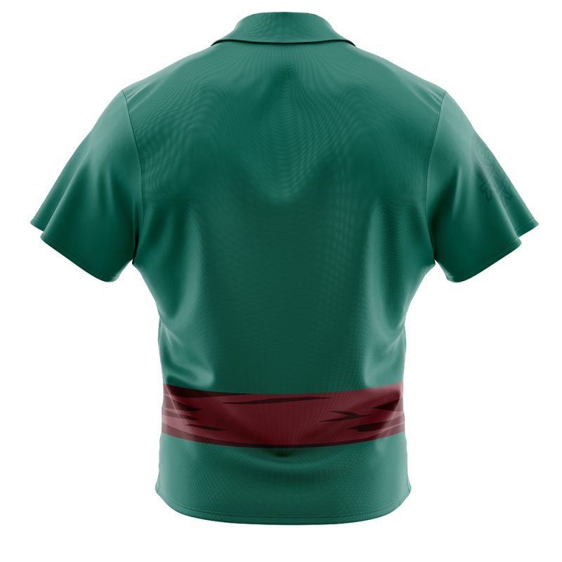 Rock Lee Shippuden Button Up Hawaiian Shirt - Image 2