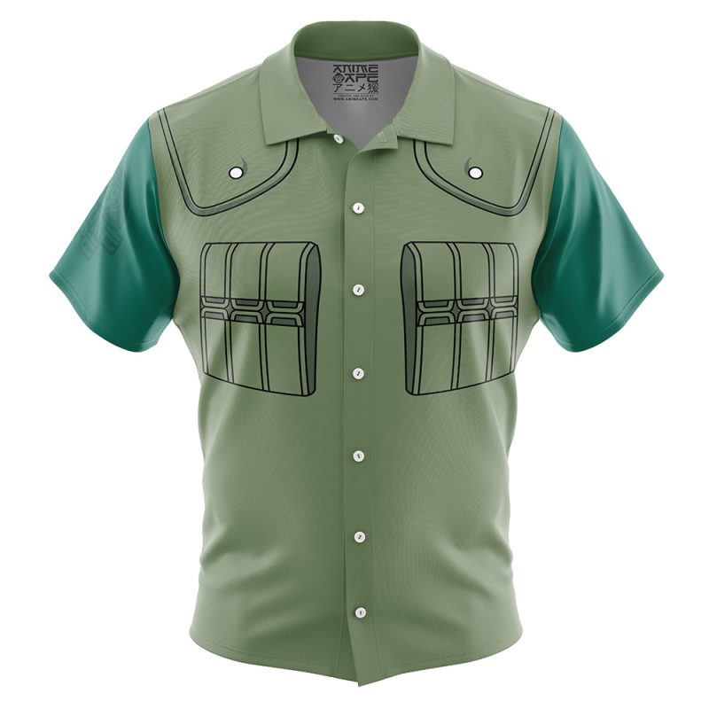 Rock Lee Vest Naruto Button Up Hawaiian Shirt