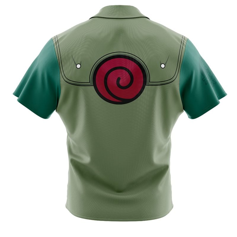 Rock Lee Vest Shippuden Button Up Hawaiian Shirt - Image 2