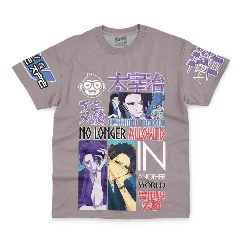 Osamu Dazai No Longer Allowed in Another World Streetwear T-Shirt - Image 4