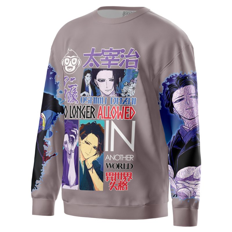 Osamu Dazai No Longer Allowed in Another World Streetwear Sweatshirt - Image 3