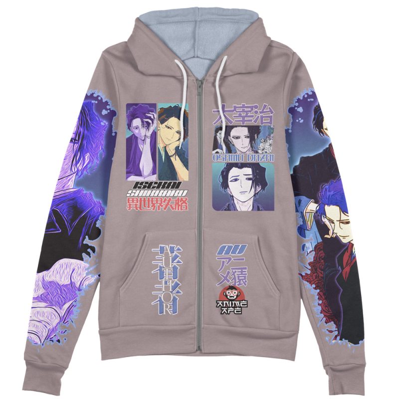 Osamu Dazai No Longer Allowed in Another World Streetwear Zip Hoodie Jacket - Image 2