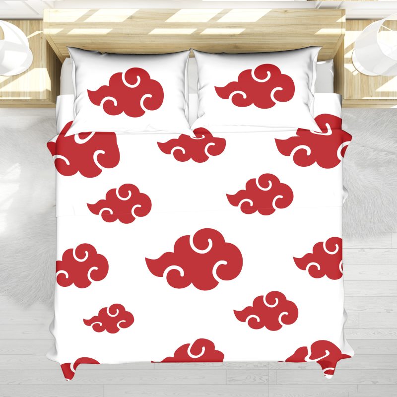 White Akatsuki Naruto Bedding Set