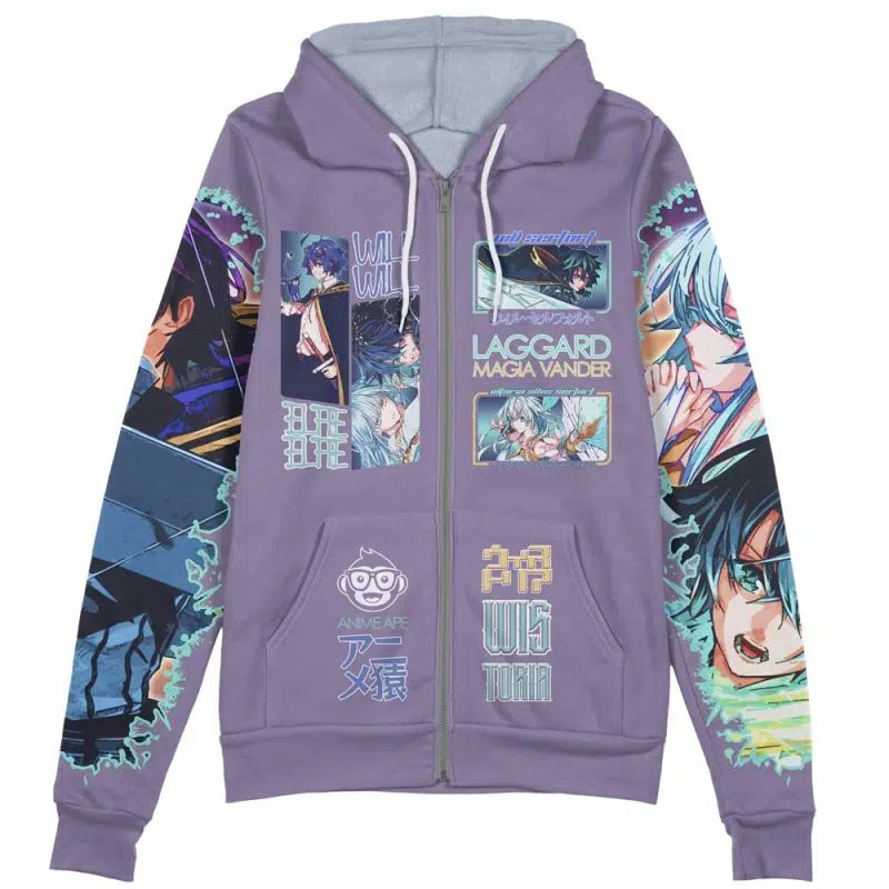 Wistoria Wand and Sword Streetwear Zip Hoodie Jacket - Image 2