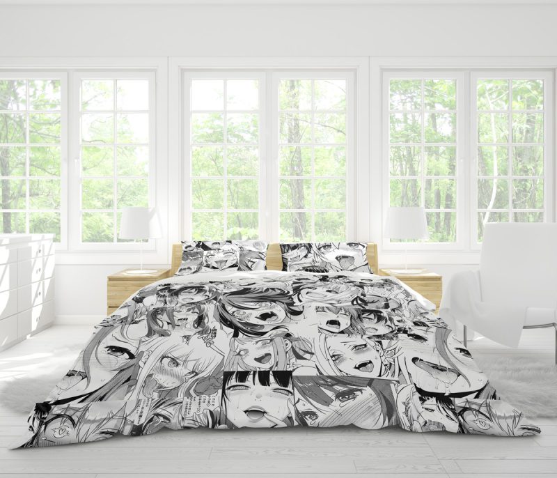 Ahegao Pattern Bedding Set - Image 4