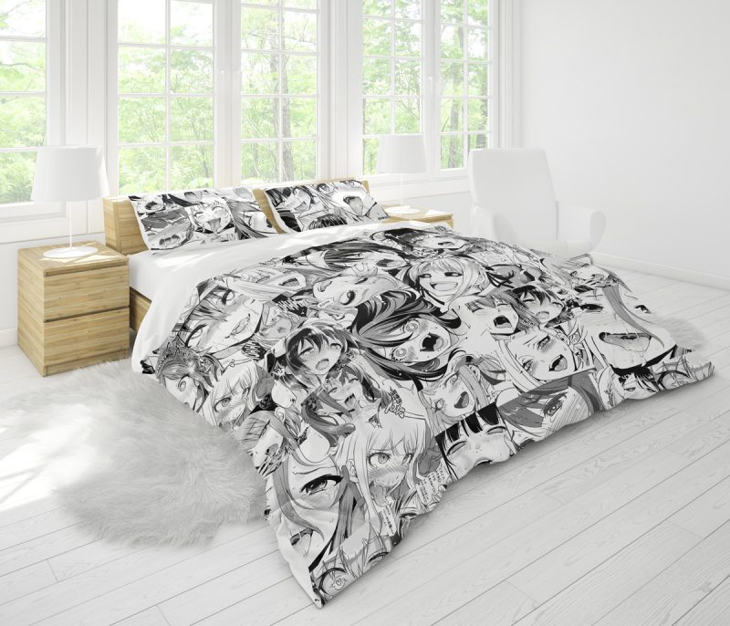 Ahegao Pattern Bedding Set - Image 3