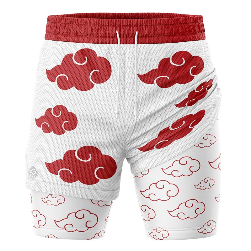 Akatsuki White 2-in-1 Performance Shorts - Image 2