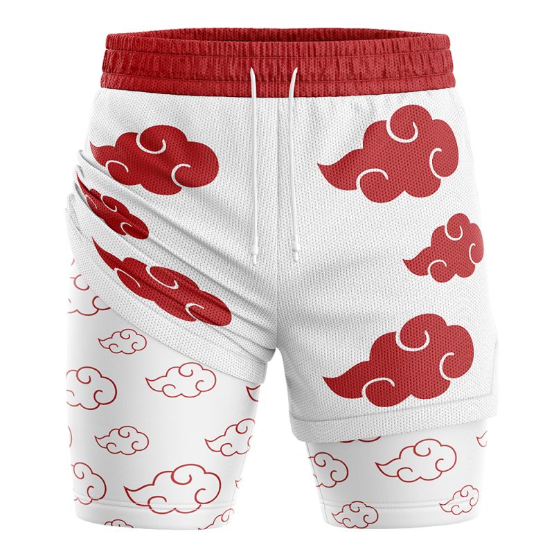 Akatsuki White 2-in-1 Performance Shorts - Image 3
