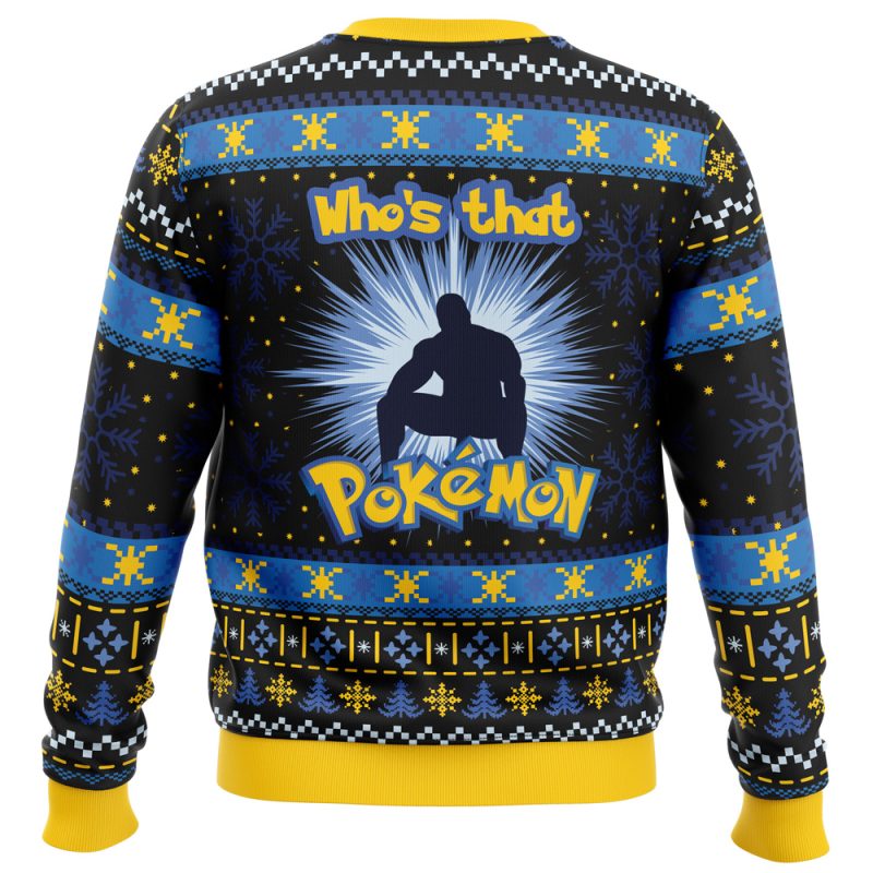 Barry Wood Who's that Pokemon Ugly Christmas Sweater - Image 2