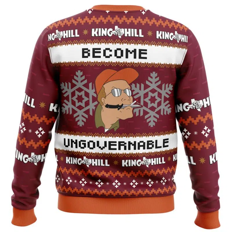 Become Ungovernable King of The Hill Ugly Christmas Sweater - Image 2