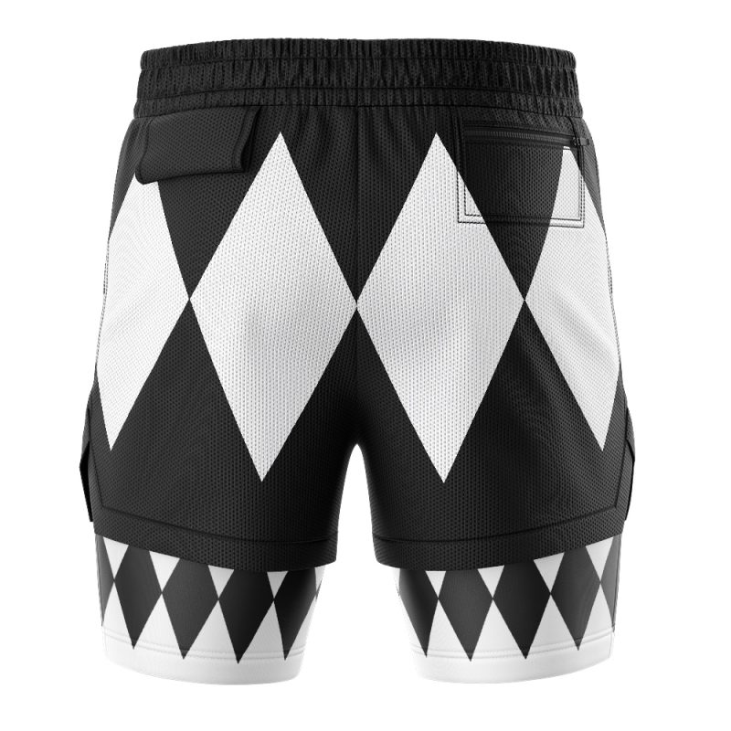 Black Ranger V1 Mighty Morphin Power Rangers 2-in-1 Performance Shorts - Image 4