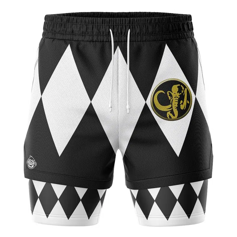 Black Ranger V1 Mighty Morphin Power Rangers 2-in-1 Performance Shorts