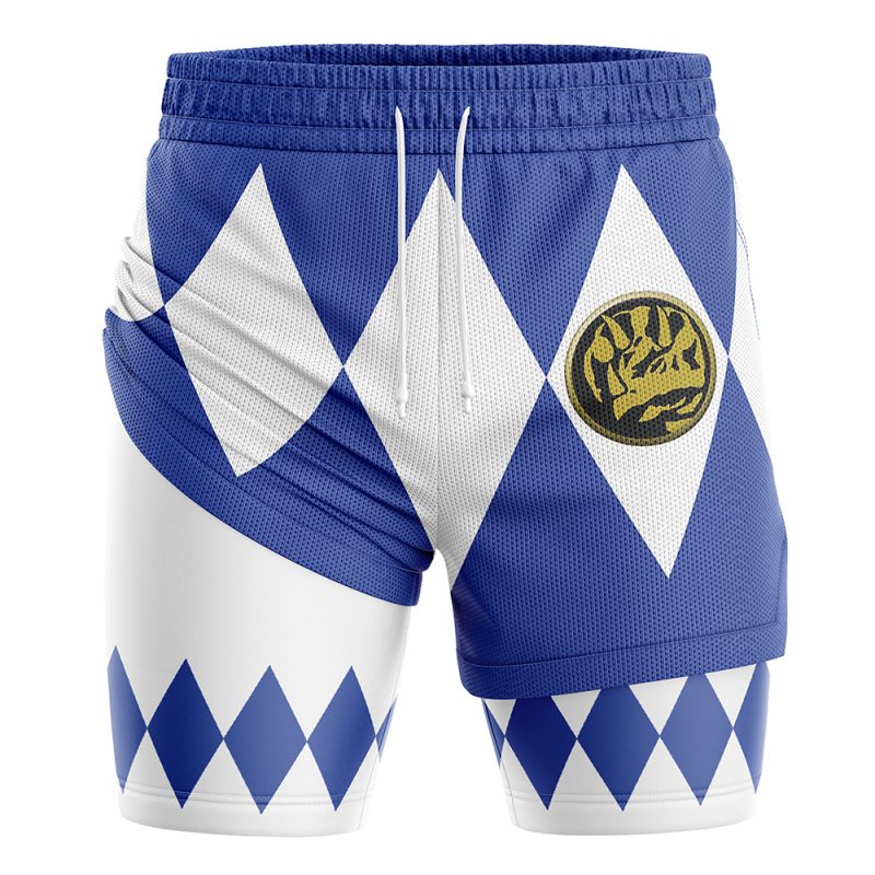 Blue Ranger V1 Mighty Morphin Power Rangers 2-in-1 Performance Shorts - Image 3