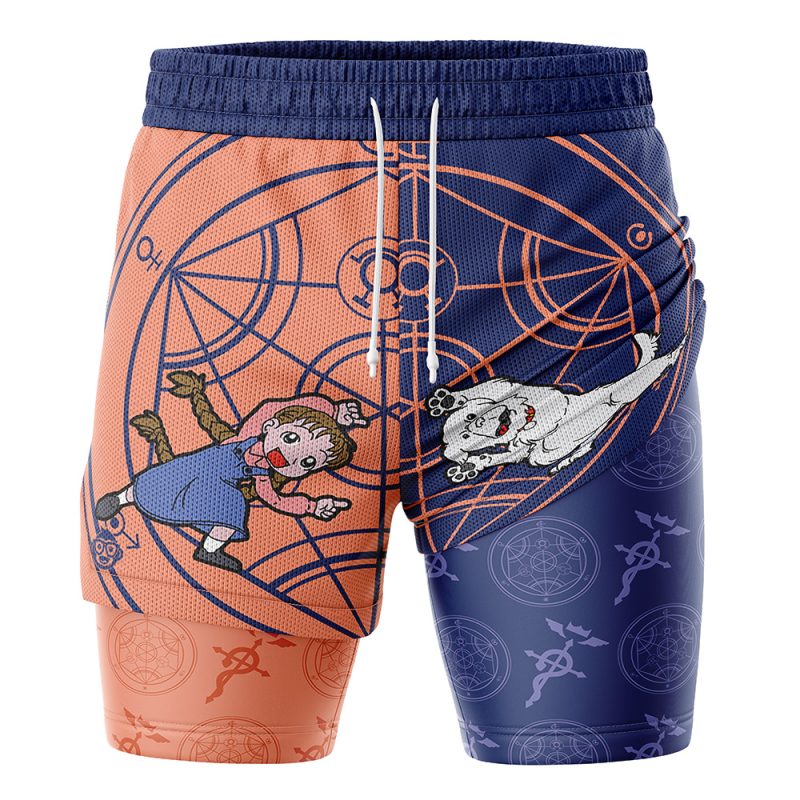 Chimera Nina Fullmetal Alchemist 2-in-1 Performance Shorts - Image 2