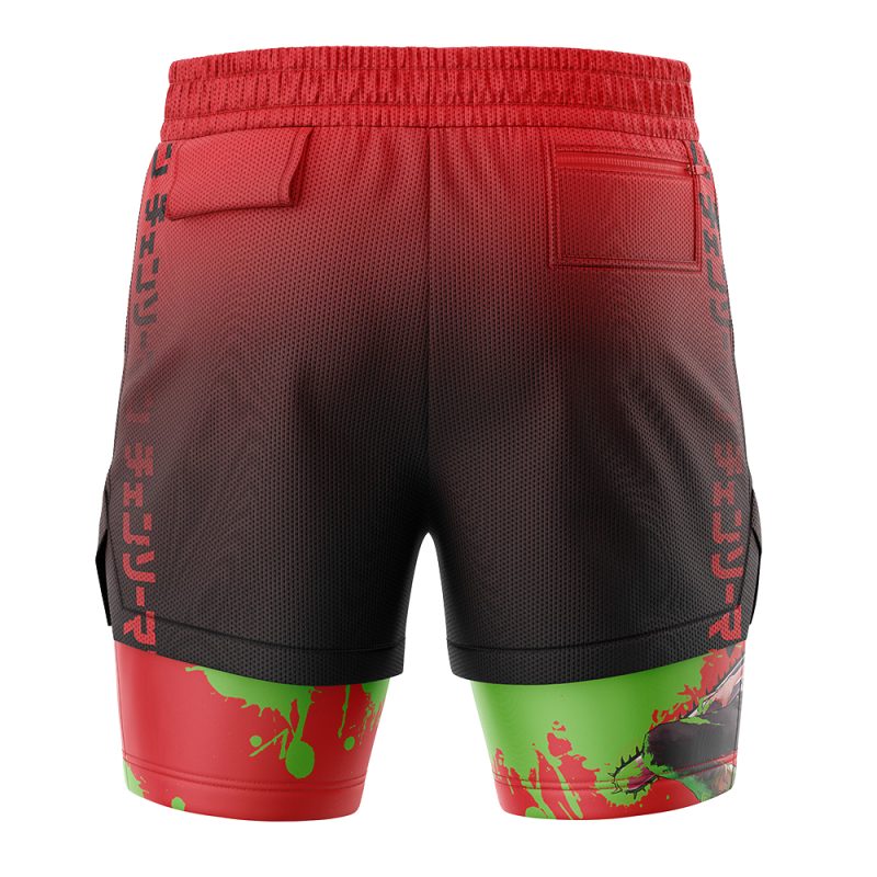 Denji Chainsaw Man 2-in-1 Performance Shorts - Image 4