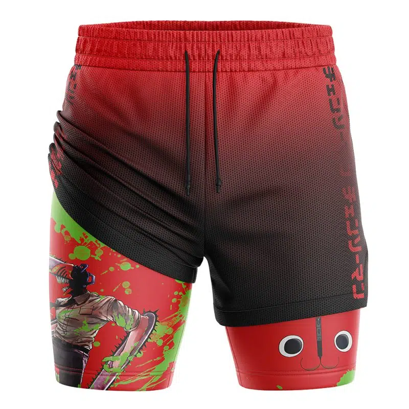 Denji Chainsaw Man 2-in-1 Performance Shorts