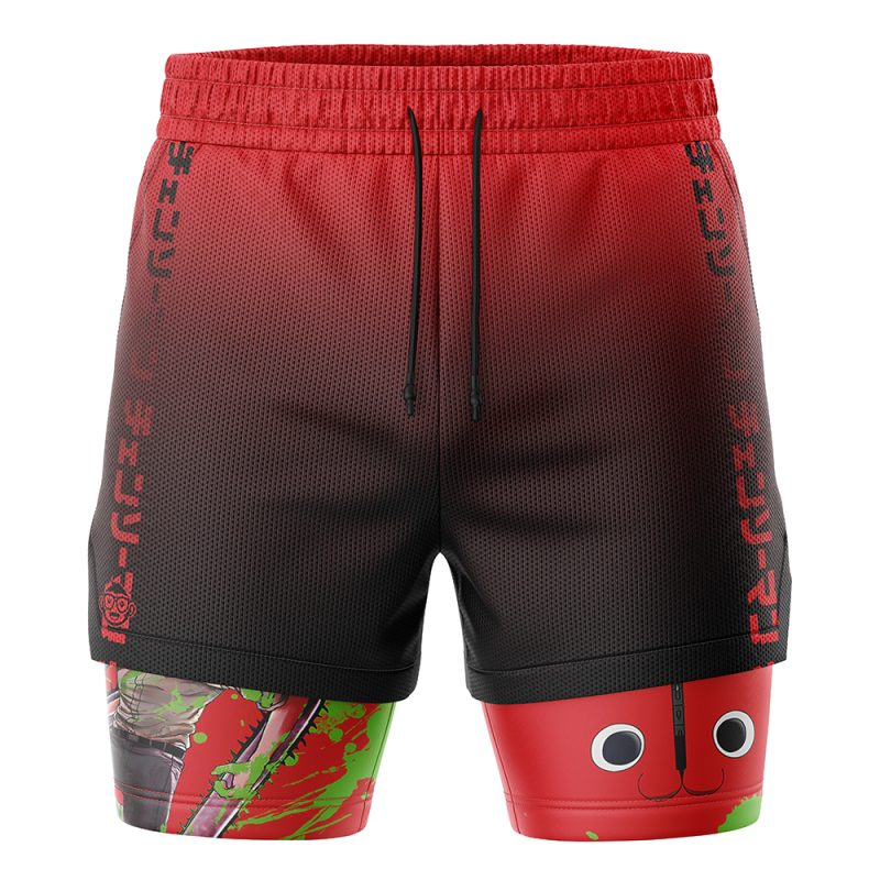 Denji Chainsaw Man 2-in-1 Performance Shorts - Image 2