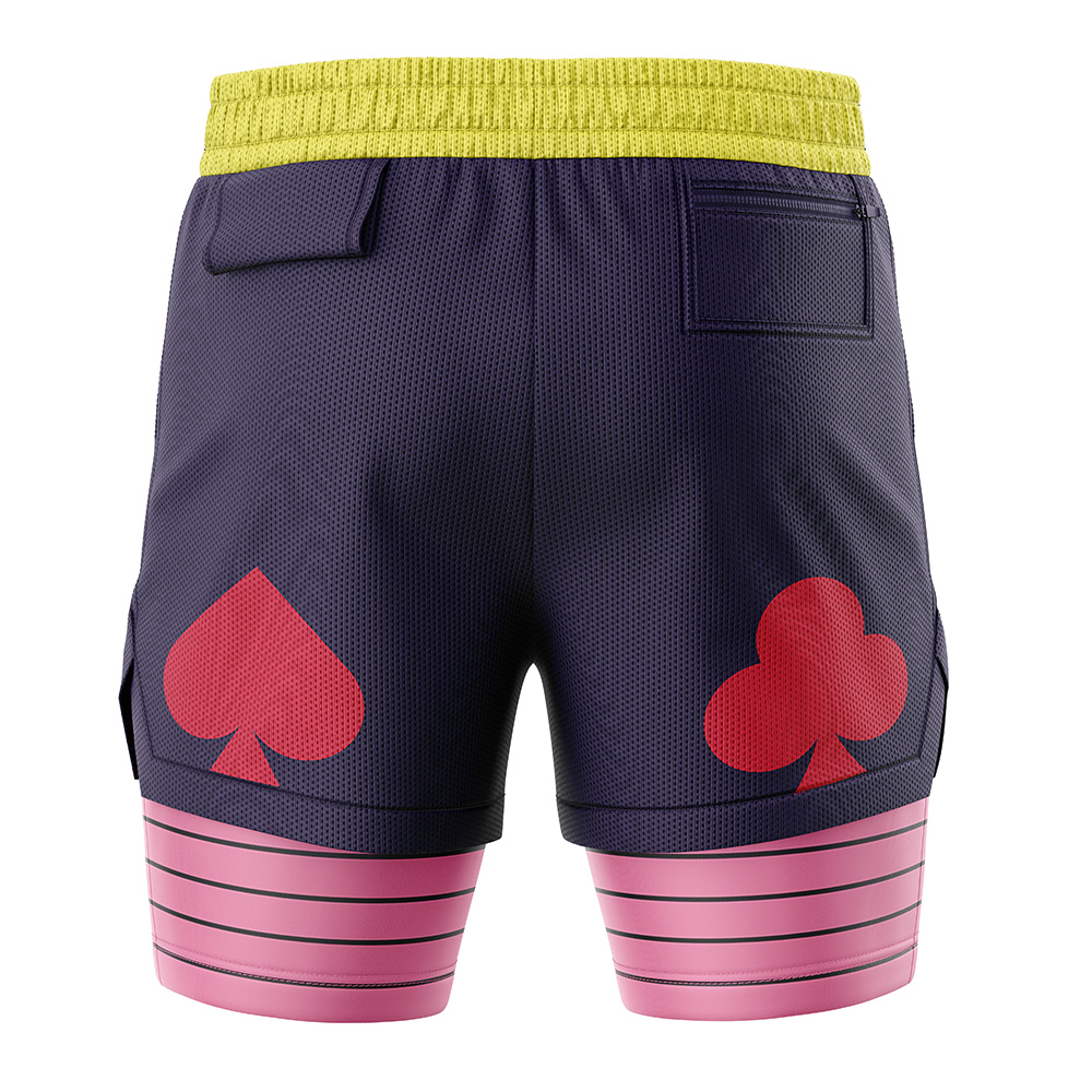 Hisoka First Outfit Hunter X Hunter 2-in-1 Performance Shorts - Image 4