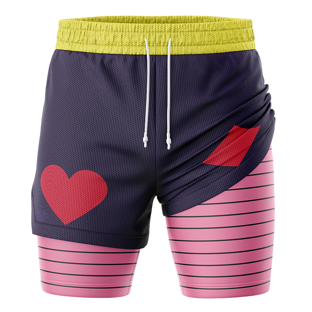 Hisoka First Outfit Hunter X Hunter 2-in-1 Performance Shorts - Image 2