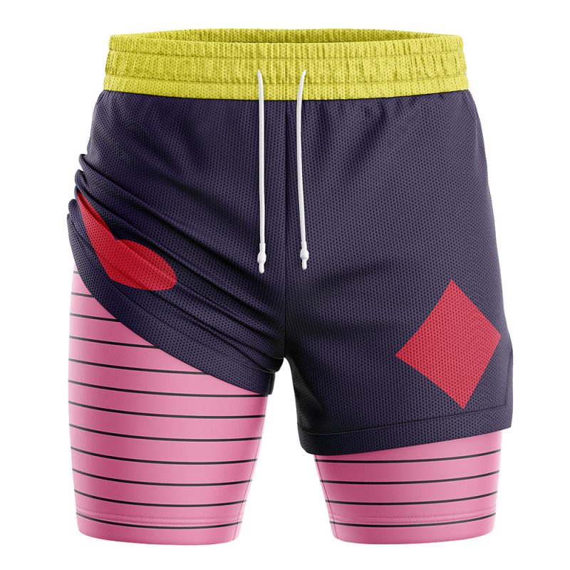 Hisoka First Outfit Hunter X Hunter 2-in-1 Performance Shorts - Image 3