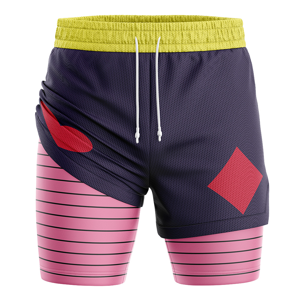 Hisoka First Outfit Hunter X Hunter 2-in-1 Performance Shorts - Image 3