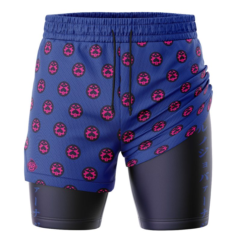 Giorno Giovanna Jojo's Bizarre Adventure 2-in-1 Performance Shorts - Image 2