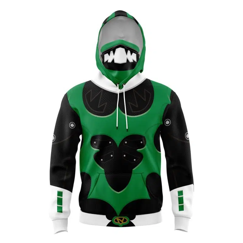 Green Psycho Rangers Masked Hoodie